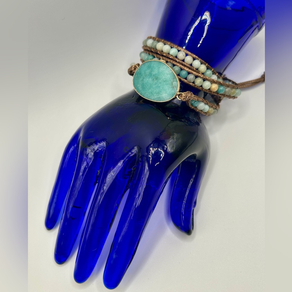 Handmade Boho Quartz Gemstone Bracelet Wrap